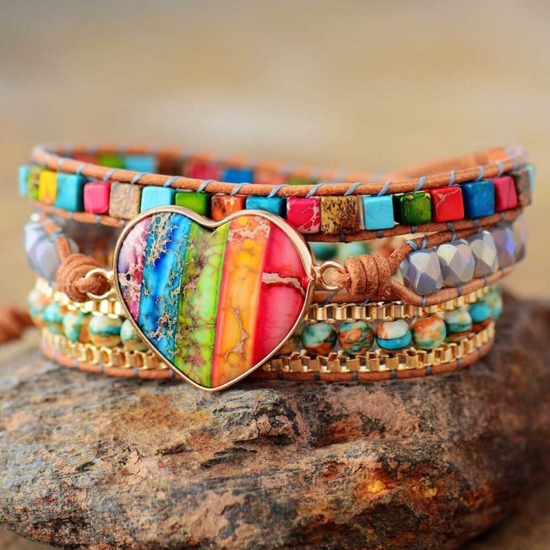 Bracelet Wrap Coeur des 7 Chakras - Non classé - Yogazen