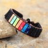 Bracelet Wrap 7 Chakras et Pierre de Lave - Bracelet Pierre Naturelle - Yogazen