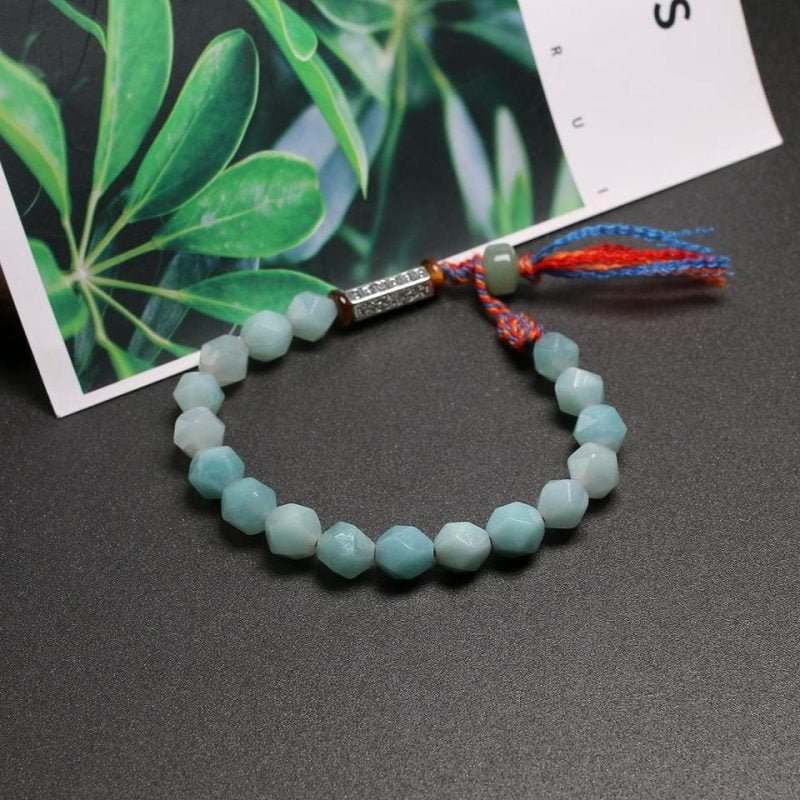 Bracelet Porte Bonheur Tibétain – Amazonite - Bracelet Amazonite - Yogazen