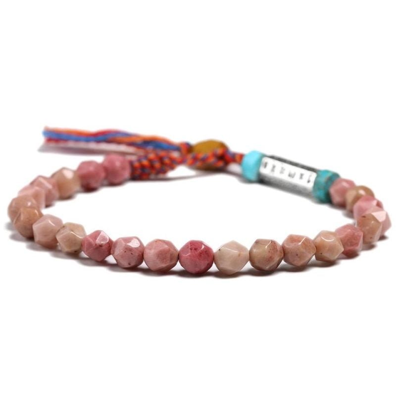 Bracelet Porte Bonheur Tibétain – Rhodonite - Bracelet Rhodonite - Yogazen