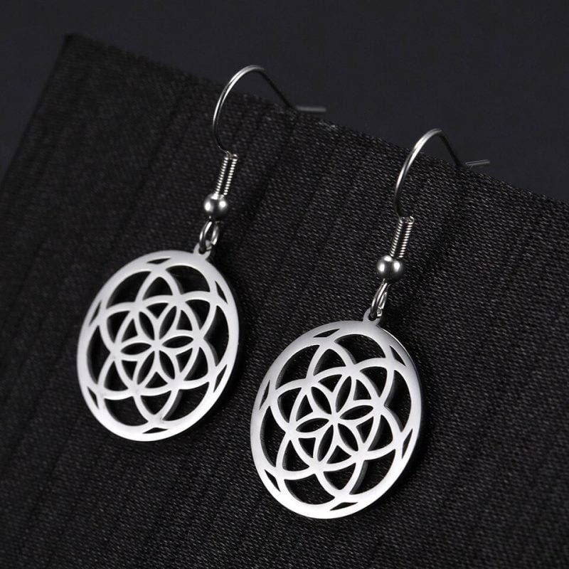 Boucles d'Oreille Graine de Vie - Bijoux Fleur de Vie - Yogazen