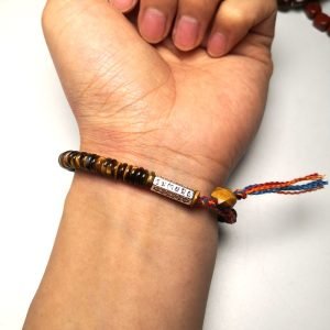 Bracelet Porte Bonheur Tibétain – Oeil de Tigre - Bracelet Pierre Naturelle - Yogazen
