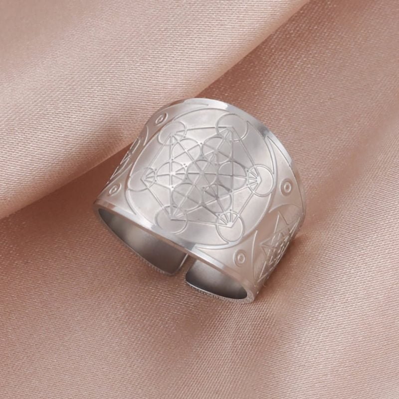 Bague Cube de Métatron - Bijoux Pierre Naturelle - Yogazen