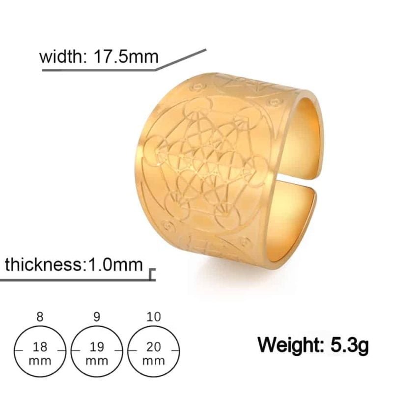 Bague Cube de Métatron - Bijoux Pierre Naturelle - Yogazen