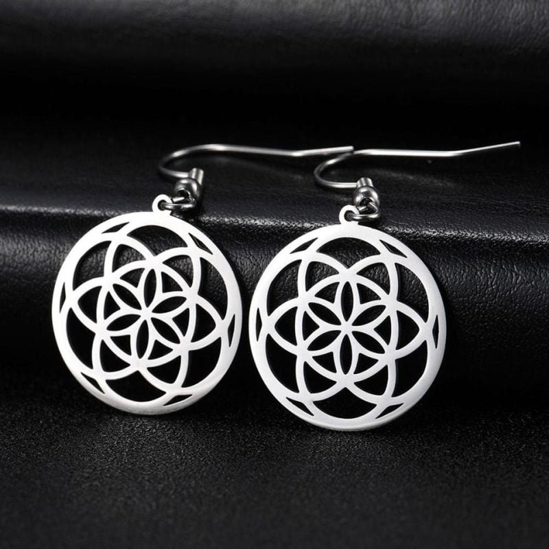 Boucles d'Oreille Graine de Vie - Bijoux Fleur de Vie - Yogazen