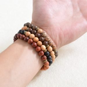 Bracelet en Bois de Santal et Bois d’Ébène - Bracelet en Bois - Yogazen