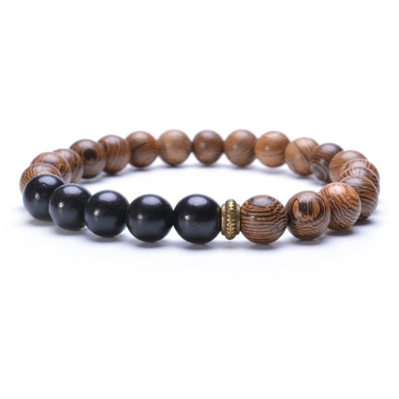 Bracelet en Bois de Santal et Bois d’Ébène - Bracelet en Bois - Yogazen