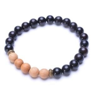 Bracelet en Bois d’Ébène et Bois de Cèdre - Bracelet en Bois - Yogazen