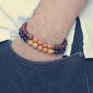 Bracelet en Bois de Santal et Bois d’Ébène - Bracelet en Bois - Yogazen