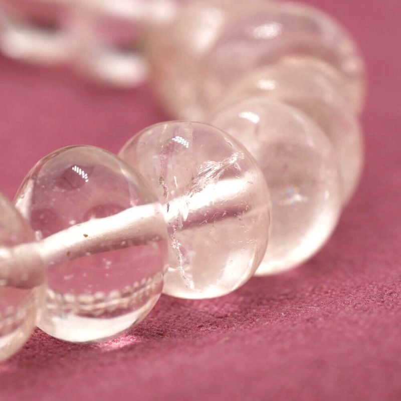 Bracelet Pierre Roulée en Cristal de Roche - Bracelet Pierre Naturelle - Yogazen