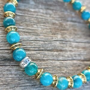 Bracelet Apatite Bleue - Minceur - Bijoux Artisanaux Pierres Naturelles - Yogazen