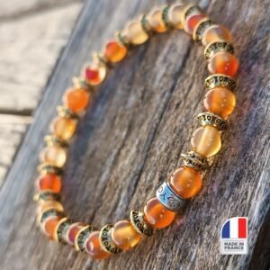 Bracelet Cornaline - Vitalité Physique - Bijoux Artisanaux Pierres Naturelles - Yogazen