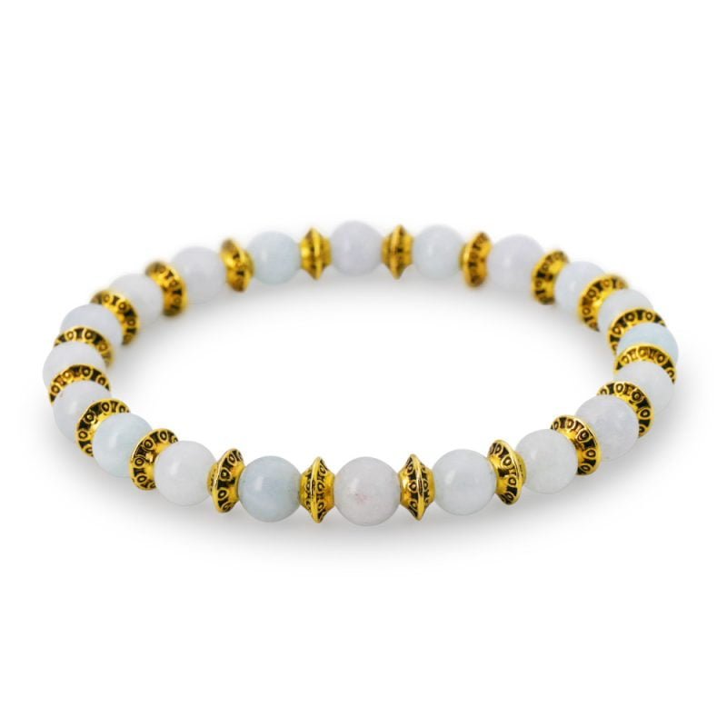 Bracelet Aigue Marine - Sérénité - Bijoux Artisanaux Pierres Naturelles - Yogazen