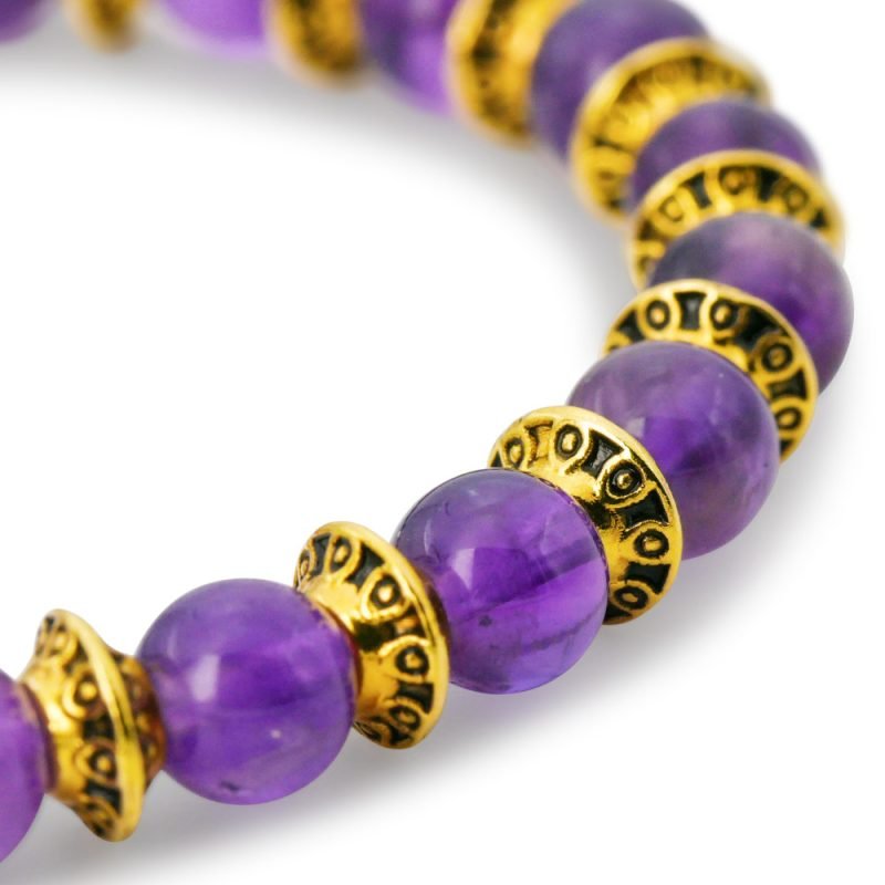 Bracelet Améthyste - Paix Intérieure - Bijoux Artisanaux Pierres Naturelles - Yogazen