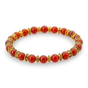 Bracelet Cornaline - Vitalité Physique - Bijoux Artisanaux Pierres Naturelles - Yogazen