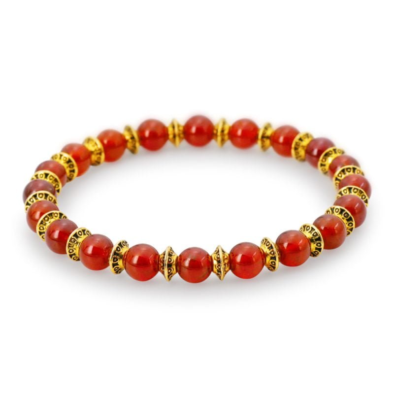 Bracelet Cornaline - Vitalité Physique - Bijoux Artisanaux Pierres Naturelles - Yogazen