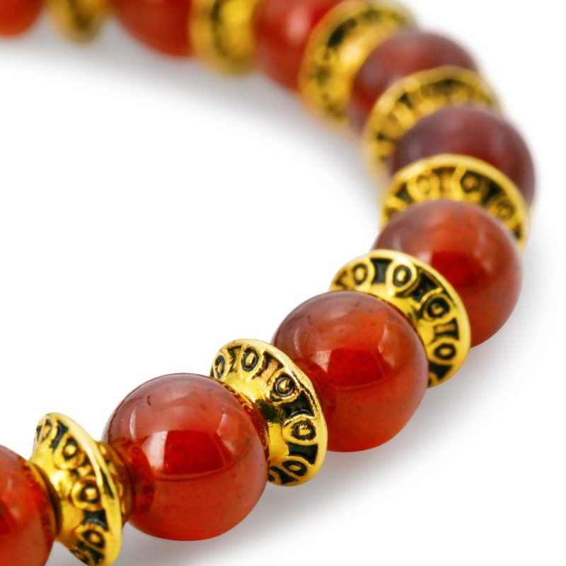 Bracelet Cornaline - Vitalité Physique - Bijoux Artisanaux Pierres Naturelles - Yogazen