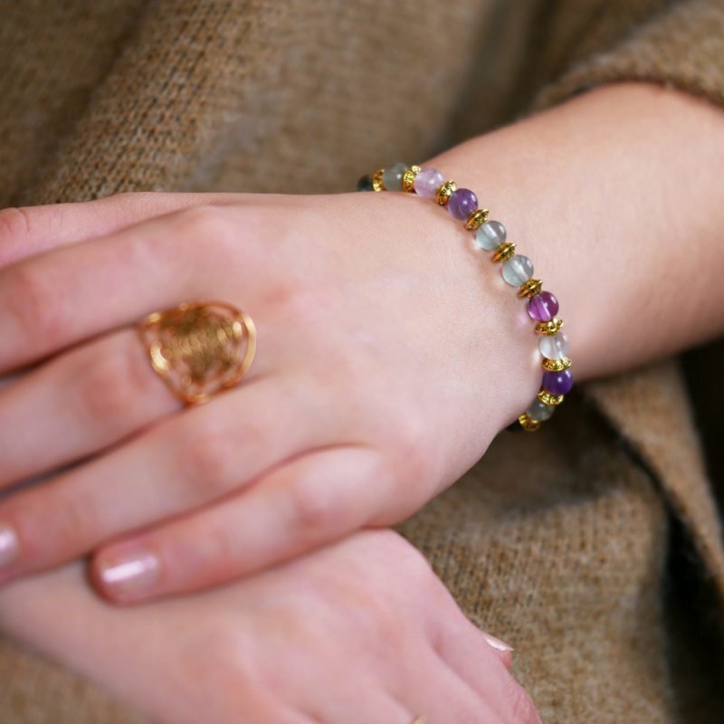 Bracelet Fluorite - Conscience - Bijoux Artisanaux Pierres Naturelles - Yogazen