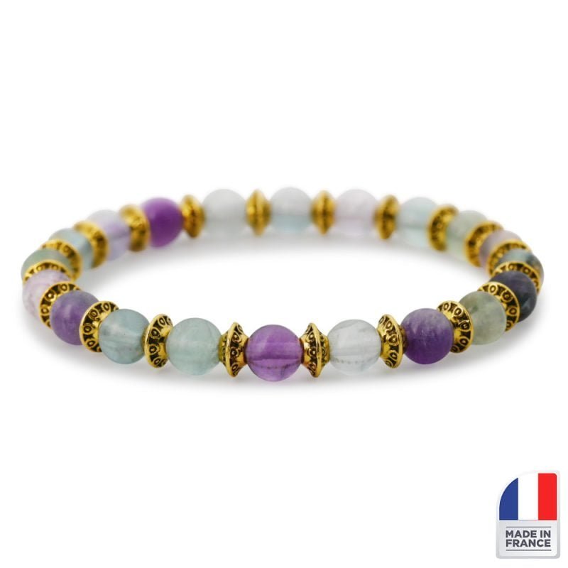 Bracelet Fluorite - Conscience - Bijoux Artisanaux Pierres Naturelles - Yogazen