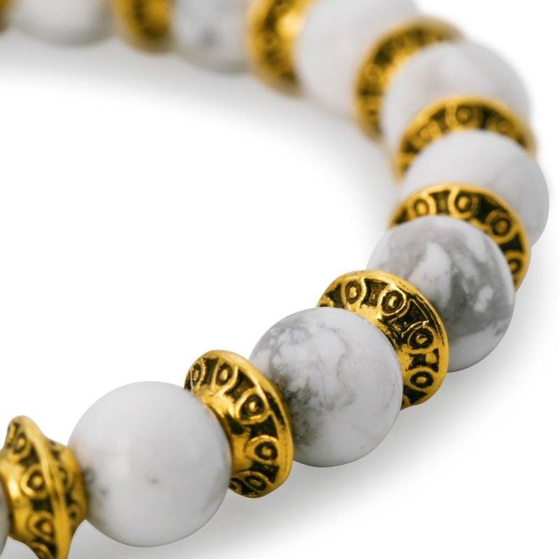 Bracelet Howlite - Apaisement - Bijoux Artisanaux Pierres Naturelles - Yogazen