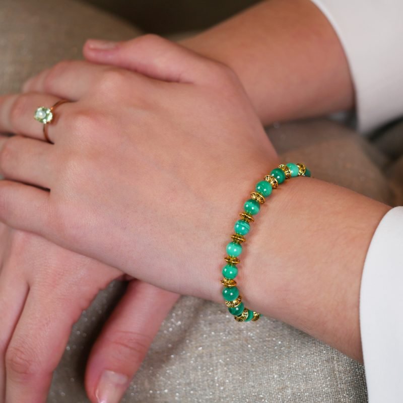Bracelet Malachite - Transformation Personnelle - Bijoux Artisanaux Pierres Naturelles - Yogazen