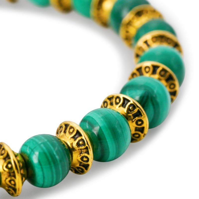 Bracelet Malachite - Transformation Personnelle - Bijoux Artisanaux Pierres Naturelles - Yogazen