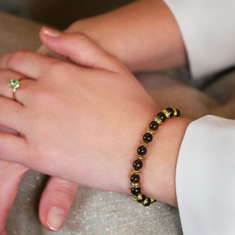 Bracelet Quartz Fumé - Calme - Bijoux Artisanaux Pierres Naturelles - Yogazen