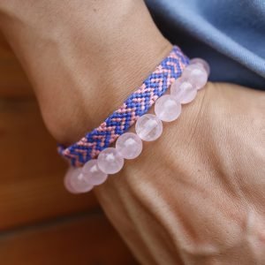 Bracelet en Quartz Rose AAA - Fabriqué en France - Bijoux Artisanaux Pierres Naturelles - Yogazen