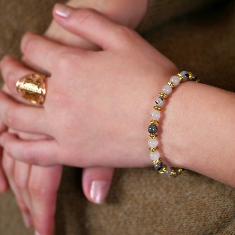 Bracelet Quartz Tourmaliné - Vibrations Positives - Bijoux Artisanaux Pierres Naturelles - Yogazen