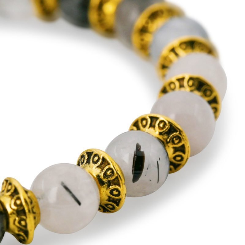 Bracelet Quartz Tourmaliné - Vibrations Positives - Bijoux Artisanaux Pierres Naturelles - Yogazen