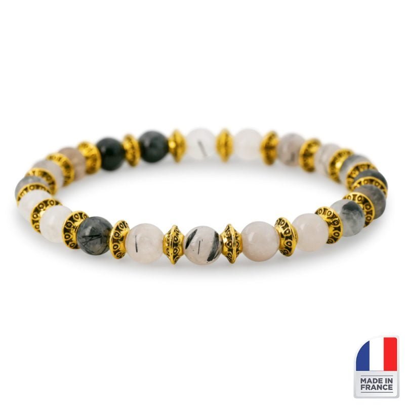 Bracelet Quartz Tourmaliné - Vibrations Positives - Bijoux Artisanaux Pierres Naturelles - Yogazen