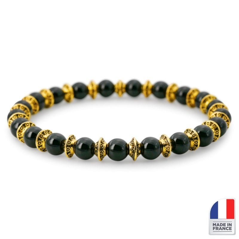 Bracelet Tourmaline Noire - Protection Intense - Bijoux Artisanaux Pierres Naturelles - Yogazen