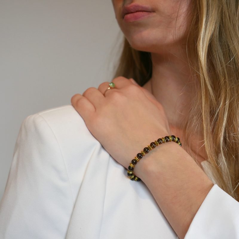 Bracelet Quartz Fumé - Calme - Bijoux Artisanaux Pierres Naturelles - Yogazen