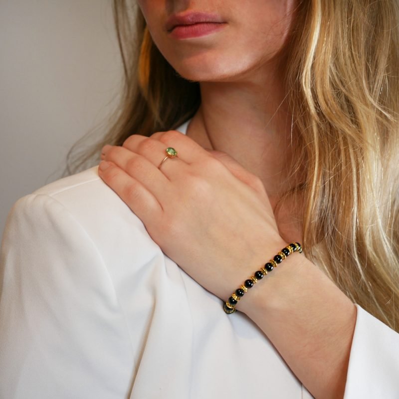 Bracelet Tourmaline Noire - Protection Intense - Bijoux Artisanaux Pierres Naturelles - Yogazen