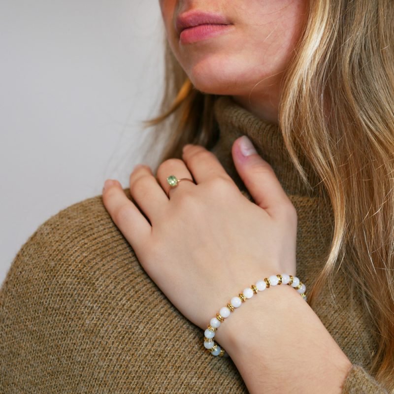 Bracelet Aigue Marine - Sérénité - Bijoux Artisanaux Pierres Naturelles - Yogazen