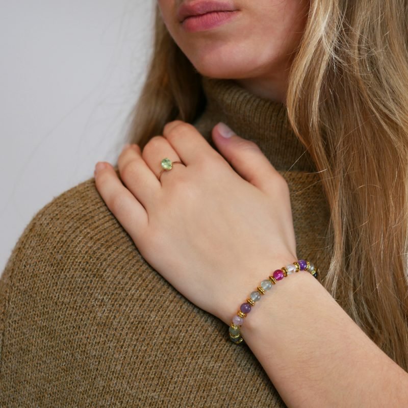 Bracelet Fluorite - Conscience - Bijoux Artisanaux Pierres Naturelles - Yogazen