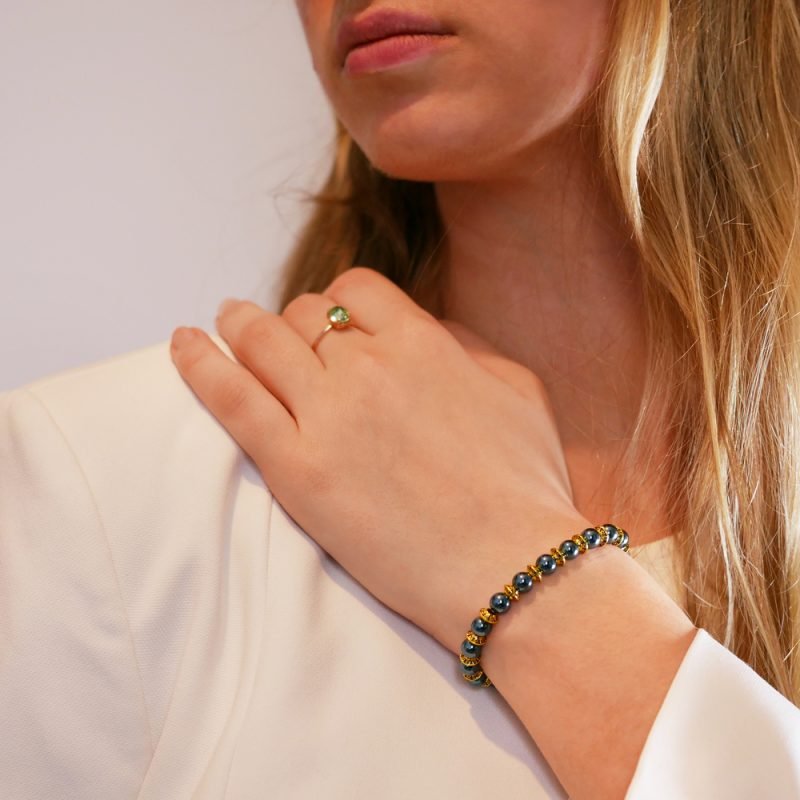 Bracelet Hématite - Dynamisme - Bijoux Artisanaux Pierres Naturelles - Yogazen