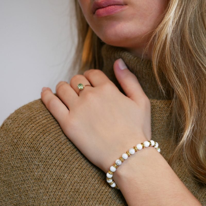 Bracelet Howlite - Apaisement - Bijoux Artisanaux Pierres Naturelles - Yogazen