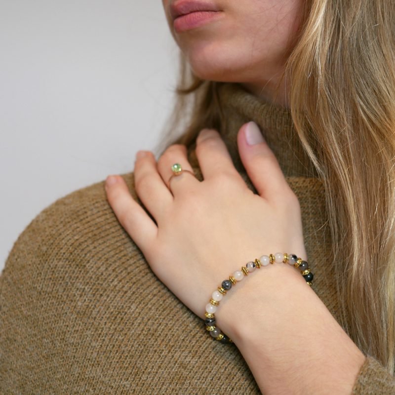 Bracelet Quartz Tourmaliné - Vibrations Positives - Bijoux Artisanaux Pierres Naturelles - Yogazen