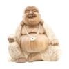 Statue Bouddha Rieur en Bois - Assis - 30cm - Statue Bouddha - Yogazen