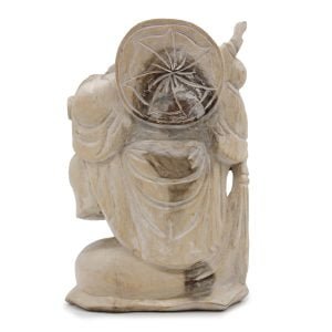 Statue Bouddha Rieur en Bois - Debout - 30cm - Statue Bouddha - Yogazen