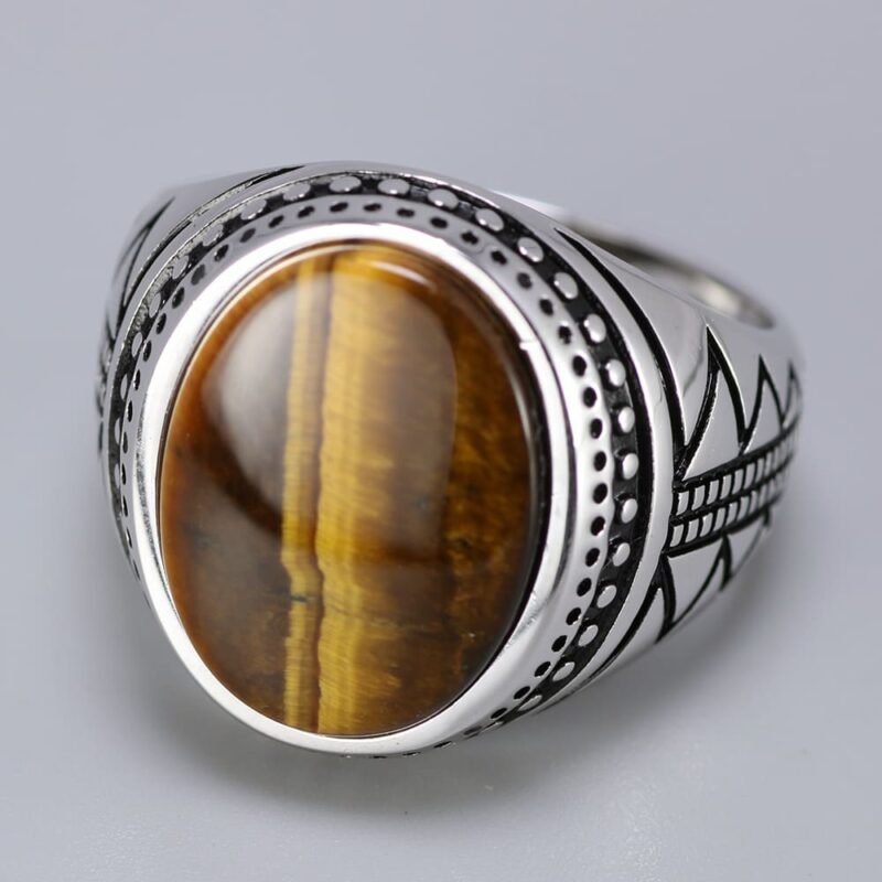 Bague Oeil de Tigre Homme - Bague Oeil de Tigre - Yogazen