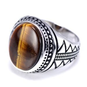 Bague Oeil de Tigre Homme - Bague Oeil de Tigre - Yogazen