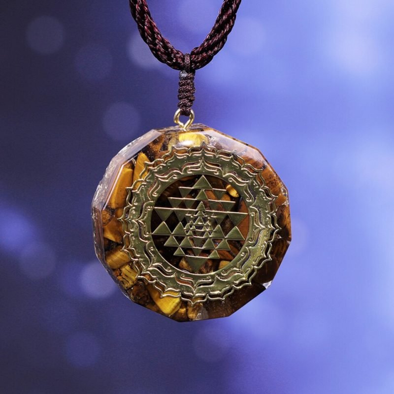 Pendentif Orgonite Oeil de Tigre - Protection - Orgonite Pendentif - Yogazen