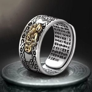 Bague Feng Shui Pixiu - Argent 990 - Bague Tibétaine - Yogazen