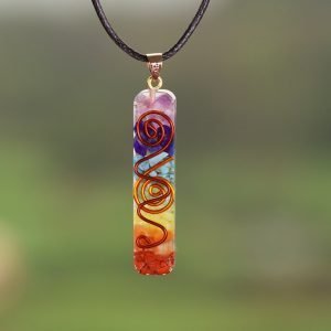 Collier 7 Chakras Orgonite - Orgonite Pendentif - Yogazen