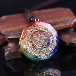 Pendentif Orgonite 7 Chakras - Sri Yantra - Orgonite Pendentif - Yogazen