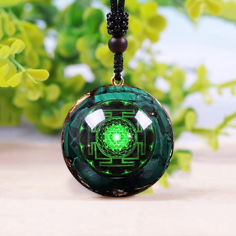 Collier Orgonite de Protection - Malachite - Orgonite Pendentif - Yogazen