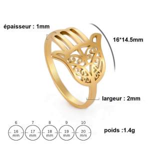 Bague Main de Fatma - Bijoux de Protection - Yogazen