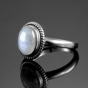 Bague Argent pour Femme en Pierre de Lune - Bague Pierre de Lune - Yogazen